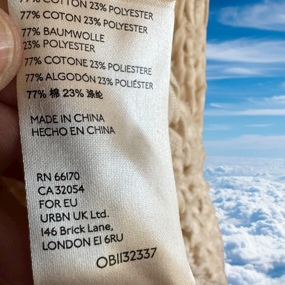 Free People Daiquiri Open Knit Sweater Cardi Ivory Size Medium - Picture 10 of 11